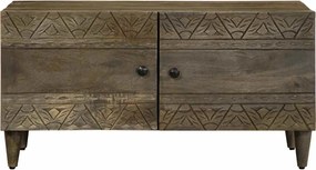 4017797 vidaXL Масичка за кафе Светло сиво 80x50x40 cm Масивна дървесина Манго