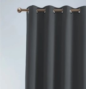 Тъмно сиво единично перде 140x260 cm