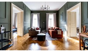 Оранжево-кафяв разтегателен диван Emile - Bobochic Paris