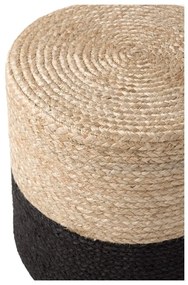 Табуретка в черен и естествен цвят Juta Gold Black – Hanse Home