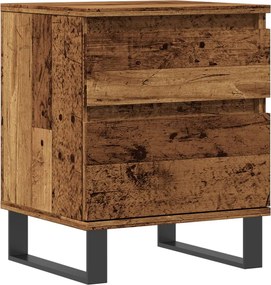 857436 vidaXL Нощно шкафче, старо дърво, 40x35x50 см инженерно дърво