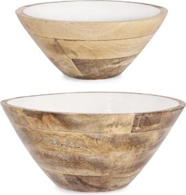 Бели дървени комплект купи 2 бр. ø 30,5 cm Knossos – Yes Everyday