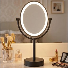 Eglo 201599 - Козметично огледало с LED подсветка LED/4W/4xAA IP65 черно