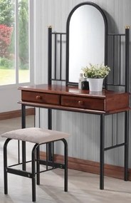 Тоалетна масичка Flora set-Walnut-Black