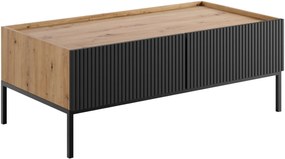 Холна маса Como 2SZ-Естествено дърво-Черен