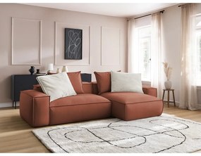 Тъмнокафяв ъглов диван от изкуствена кожа (променлив) Boheme – Bobochic Paris
