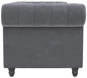 Тъмносив кадифен разтегателен диван 236 cm Felix – Støraa