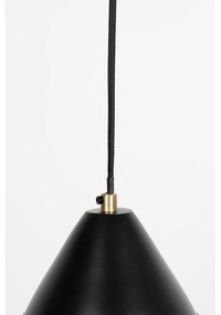 Черна висяща лампа с метален абажур ø 20 cm Aysa - White Label