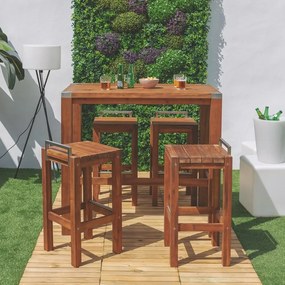 Дървени градински бар столове Norah - LDK Garden