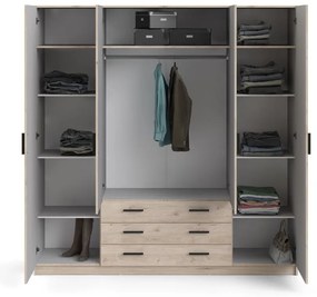 Гардероб от декор от дъб естествен 196x200 cm Sprint – Tvilum