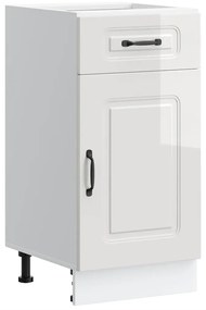 853469 vidaXL Кухненски шкаф, "Kalmar", бял гланц, инженерно дърво