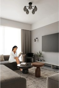 Черна стенна лампа ø 25 cm Garten – Sollux