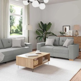 3324718 vidaXL Комплект дивани 2 pcs Сив 221 x 78 x 80 см. Тъкан