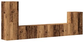 3329215 vidaXL Комплект ТВ шкафове за стенен монтаж 4 части, инженерно дърво