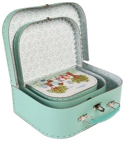 Картонени детски органайзери за играчки в комплект 3 бр. 21x28x8 cm Woodland Friends – Rex London