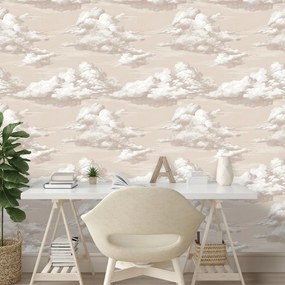 Тапет – Бежови винтидж облаци