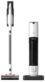Безкабелна прахосмукачка Tineco Pure ONE Station 5, 450W, 2 режима, 0.45 л + 2.5 л станция, Автономия 70 мин, iLoop сензор, PureCyclone технология, Самопочистване, Бял