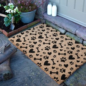 Изтривалка от кокосови влакна 60x90 cm Paws and Bones – Artsy Doormats