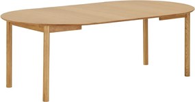 Кръгла сгъваема трапезна маса с допълнителна плоча от декор от дъб ø 120 cm Bundaberg – House Nordic