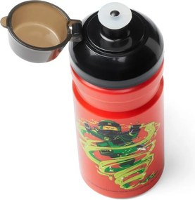 Червена бутилка за вода с черен капак Ninjago, 390 ml Ninjago Classic - LEGO®
