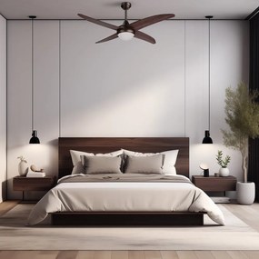 LED осветително тяло за таван в тъмно естествен цвят ø 13 cm Regal – SULION