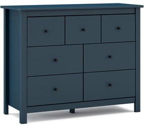 Тъмносин нисък скрин от борова дървесина 110x80 cm Misti - Marckeric