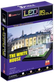 Cubic Fun - Пъзел 3D White House 56ч. LED светлини