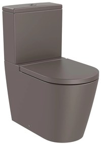 Тоалетна чиния за моноблок, Roca, A342526660 ROUND, порцелан, кафе, 79.5x64.5x37.5см