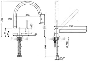 Кухненски кран TEOREMA Jabil