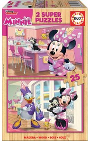 Комплект от 2 Пъзела   Minnie Mouse Me Time         25 Части 26 x 18 cm