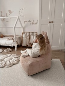 Светлорозов детски пуф Funny Bunny – The Brooklyn Kids