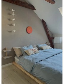 Двойно легло от масивен бор с включена подматрачна рамка е естествен цвят 140x200 cm Dock – Karup Design