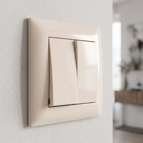 Двоен Ключ с Рамка OSTE JNH007-W BEIGE