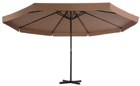 Градински чадър с преносима основа Bassett, таупе