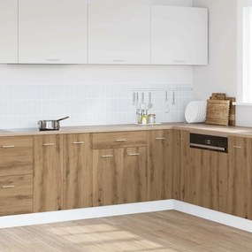 856090 vidaXL Шкаф с чекмеджета "Lyon", дъб Artisan, 60x46x81,5 см, инженерно дърво