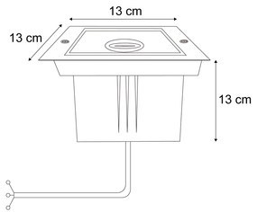 Модерно наземно петно бежово GU10 50mm въртящо се и накланящо се IP65 - Oneon