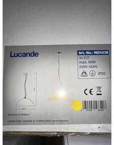 Lucande - Пендел LOURENCO 3xE27/60W/230V