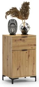 Скрин ЛАНА K-50S Дъб Артисан - СТОЯЩ ШКАФ С ЧЕКМЕДЖЕ