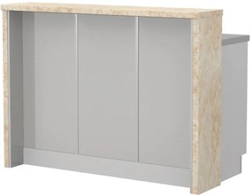 Островна кухненска пейка Modena-Length: 150 cm.-Gray light-Latino Marble