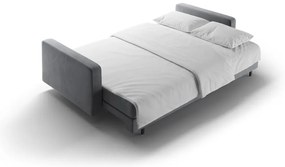 Светлосив кадифен разтегателен диван с място за съхранение 222 cm Bali – Cosmopolitan Design