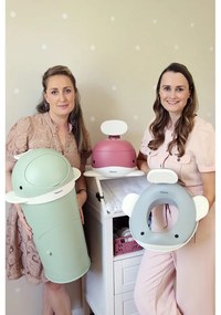 Зелено пластмасово кошче за пелени 25 l Whale – Kindsgut