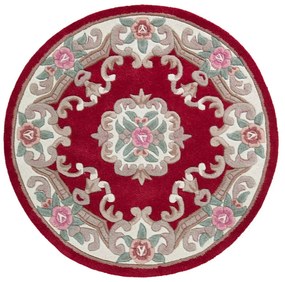 Килим от червена вълна , ⌀ 120 cm Aubusson - Flair Rugs