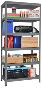 Метален стелаж HARD 180x100x40 см, до 130 кг на рафт - сив