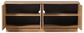 Маса за телевизор от масивен дъб в естествен цвят 133x52x45 cm Zuma – WOOOD