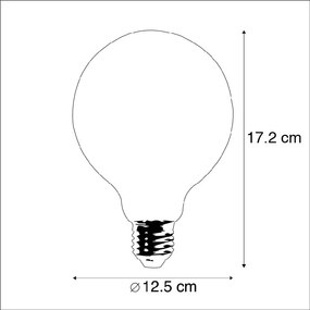 Комплект от 3 димируеми LED крушки E27 G125 златист 5W 450lm 2200K