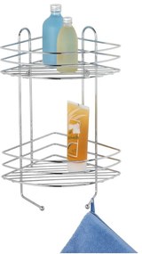 Ексклузивен двуетажен хромиран ъглов стенен рафт - Wenko