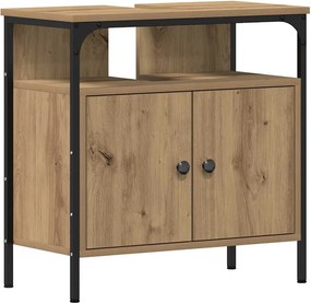 862233 vidaXL Шкаф за мивка за баня, дъб артизан, 60x30x60см, инженерно дърво