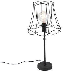Настолна лампа черна с рамка Granny 30 cm регулируема - Parte