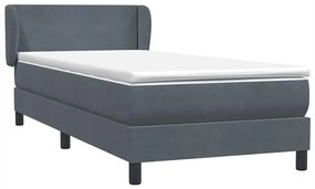 3317380 vidaXL Боксспринг легло с матрак, тъмносиво, 80x220 см, кадифе