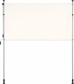 Свободностояща тента за балкон, параван за тераса с дръжка - бежова